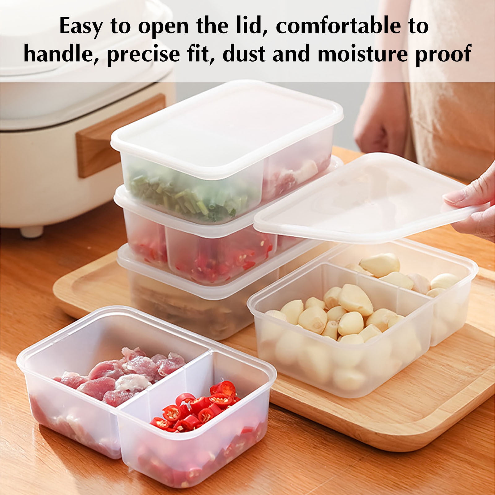 Jubipavy Food Containers Food Storage Containers For Fridge Produce Containers For Refrigerator With Removable Tray Keep Fresh For Produce Vegetables