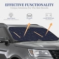 thumbnail image 4 of Vsdgher Copper-Gold Gloss Outline Lily Flower Print Car Windshield Sun Shade, Reflective Sunshade Window Sunshade Sun Visor Protector Fit for Cars,Trucks,SUVs-Large, 4 of 6