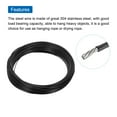 thumbnail image 5 of 98Ft Wire Rope 304 Stainless Steel Cable 1/16" Vinyl Coated with 10pcs Aluminum Sleeves Black, 5 of 6