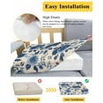 thumbnail image 5 of Navy Blue Floral Sofa Couch Cushion Covers Washable, Removable Stretchable Sectional Couch Covers, Rustic Spring Flower Blossom Slipcovers for L & T Shape Sofa Furniture Protector S Size 2 pcs, 5 of 7
