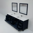 thumbnail image 6 of Jacques 84 in W Navy Blue Double Vanity, Cultured Marble Top, Faucet Set, & 34 in Mirror, 6 of 8