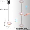thumbnail image 4 of FSLiving Lampe de Piste Réglable en Hauteur Type J Rétractable Contrôle de Puissance Sans Contact Gradation Continue Lampe d'Intérieur Fil Réglable, Violet - Lot de 3, 4 of 9