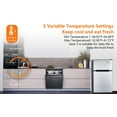 thumbnail image 6 of Danolapsi 3.2 Cu. Ft Compact Fridge with Freezer,Mini Refrigerator,Small Refrigerator with Stainless Steel Double Door,5 Adjustable Thermostat Control,Internal Freezer with Crisper Drawer, 6 of 9