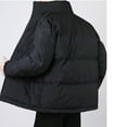 thumbnail image 5 of Mens Color Block Puffer Jacket Stand Collar Zip Up Coats Lightweight Modern Design Warm Winter Jackets for Men Casual Outerwear,Black,XXXL, 5 of 5