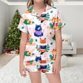 thumbnail image 1 of Adorable Printed Girls Pajama Set Short Sleeve Button Up Top and Comfy Shorts for Cozy Home Wear, 1 of 5