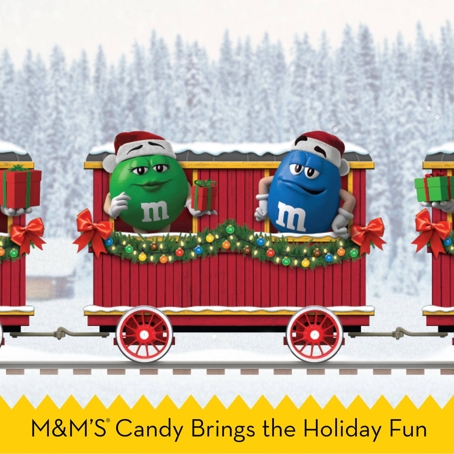 M&M s Holiday Milk Chocolate Minis Size Christmas Candy In A Tube Train 10 8 Oz Walmart
