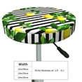 thumbnail image 4 of Kll Lemons On Striped Round Bar Chair Cushion Cover 14 Inch,Bar Stool Protector With Elastic, Soft Washable, 4 of 7