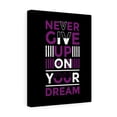 thumbnail image 5 of Inspirational Wall Art Never Give Up On Your Dream Purple Wall Art Motivation Wall Decor for Home Office Gym Inspiring Success Quote Print Ready to Hang Unframed, 5 of 16