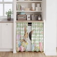 thumbnail image 6 of Easter Kitchen Curtains 54 Inch Length, Spring Bunny Colorful Eggs Floral Leaves Grey Plaid Tiers Curtains for Bathroom Bedroom Cafe, Light Filtering Small Window Treatment Drapes 2 Panels 42"Wx54"L, 6 of 8