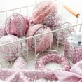 thumbnail image 4 of Shatterproof Pink Pearl Ornaments:  Hanging Christmas Balls, 80mm/3in Plastic Decor for Tree and Holiday Parties, 4 of 6