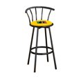 thumbnail image 1 of The Furniture King Bar Stool 29" Tall Black Metal Finish with a Music Themed Decal (Bob Marley - Yellow), 1 of 1