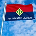 thumbnail image 3 of Dutern Double Sided Army 4th Infantry Division Flag Banner 3 Ply with Brass Grommets 3x5 Feet, 3 of 4