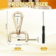 thumbnail image 2 of Uxcell Swivel Clasps Hook, ID Detachable Snap Hook with Screwdriver Light Gold 1 Inch, 2 of 7