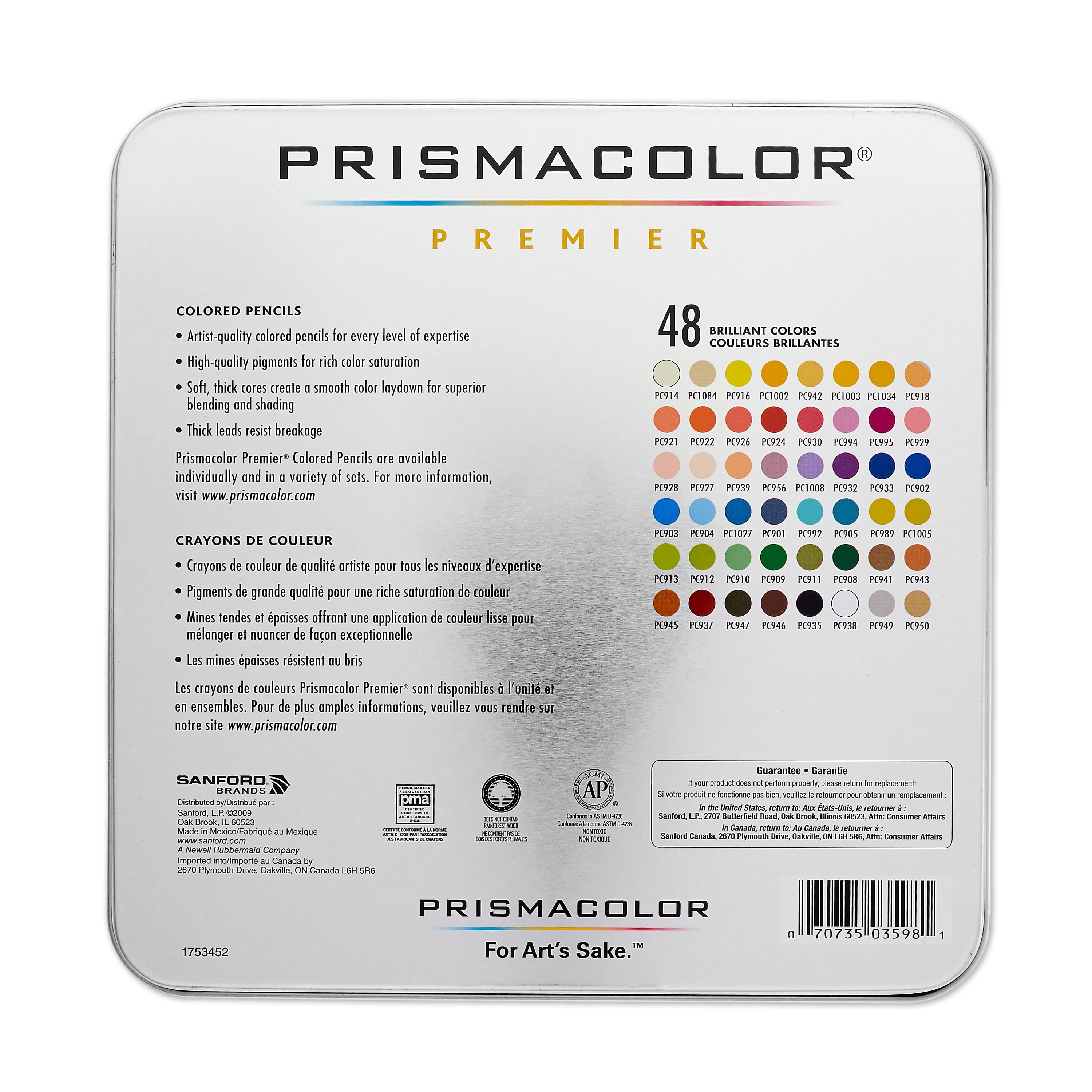 Prismacolor Premier Soft Core Colored Pencil Set, 6 Packs: 48 ct
