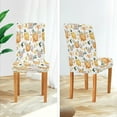 thumbnail image 3 of Autumn Pumpkin Floral Maples Dining Room Chair Covers Fall Leaves Flowers Thanksgiving Chair Slipcovers Seat Protector Removable Washable Chair Cover For Home Kitchen Restaurant Hotel 4pcs, 3 of 7