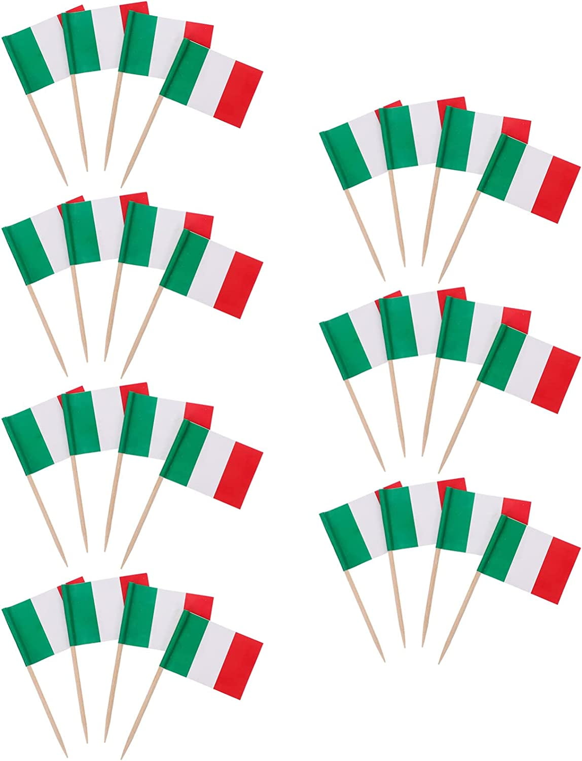 Mexican Flag Italy Flag Toothpicks, 200Pcs Country Flags Party