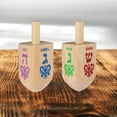 thumbnail image 2 of Zion Judaica Large Wood Dreidels Hanukkah Toy Bulk Pack Ziplock Bag 3" Wooden Driedels Natural Wood Spinning Top Dreidlech w/ Hebrew Letters & English Transliteration Traditional Chanukah Game 25-PK, 2 of 4