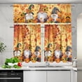 thumbnail image 5 of Gnome Kitchen Curtains Valance and Tier Set of 3 Maple Leaves Kitchen Blackout Curtains Decorative Curtain Toppers and Valances Room Curtains, 5 of 6