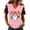 10# Pink, variant on Qwertyu Womens Halloween Shirts Plus Size Funny Ghost Pumpkin Print Short Sleeve V Neck Halloween Tshirts Casual Cute Halloween Tops Blue 2XL