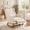 Beige, variant on Someet Nursery Rocking Chair, Upholstered Glider Rocker Chair with Tufted Thick Backrest for Living Room, Nursery, Bedroom, Beige