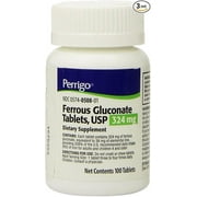 PADDOCK LABORATORIES Ferrous Gluconate Tablets, 324mg, 100 Count