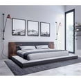 thumbnail image 2 of Modrest Jagger 87x96" Modern Veneer & Fabric Queen Bed in Dark Gray/Walnut, 2 of 8