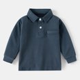 thumbnail image 2 of KAOOCXU Toddler Boys Girls T-Shirt Long Sleeve Casual Solid Gentleman Tops Spring And Autumn Leisure Daily Tee, 2 of 4