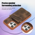 thumbnail image 6 of Allytech Zipper Wallet Case for iPhone 14 Plus, Handbag Phone Case Cover with Card Holder & Crossbody Shoulder Lanyard Strap & Wrist Strap for Women Men for Apple iPhone 14 Plus 5G 6.7" 2022, Brown, 6 of 9