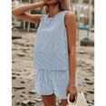 thumbnail image 6 of Women'S Summer 2 Piece Outfits Sleeveless Tank Top Matching Shorts Sets Cotton Striped Sweatsuits, 6 of 7