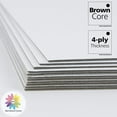 thumbnail image 4 of Mat Board Center, Pack of 25, 8x10 White Backing Boards, 4-Ply Thickness Cardboard for Picture/Photo/Framing Back Support, 4 of 8