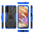 thumbnail image 3 of Heavy Duty Bracket Case for Samsung Galaxy A14 5G, Dual-Layers Rugged PC Soft Silicone Shockproof Lens Protection Case with Rotated Ring Holder Kickstand Magnetic Non-Slip Cover,Blue, 3 of 6