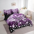 thumbnail image 3 of jejeloiu Cartoon Moth Butterfly 7-Piece Twin Bedding Sets,Chic Diamond Bedding Comforter Set,Purple Sliver Sheet Sets For Kids,Super Cozy Room Decor Reversible, 3 of 8