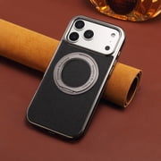 Magnetic for iPhone 13 Pro Premium PU Leather Case, Classic Invisible Ring Holder Stand [Compatible with MagSafe] Ultra Slim Kickstand Shockproof Drop Protective Phone Case Cover, Black