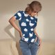 thumbnail image 3 of Balery Cute Goose On Blue Sky Body de cuello redondo de manga corta para mujer Tops de manga corta Tops básicos-XX-Large, 3 of 7
