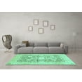 thumbnail image 3 of Ahgly Company Indoor Rectangle Abstract Turquoise Blue Modern Area Rugs, 6' x 9', 3 of 4