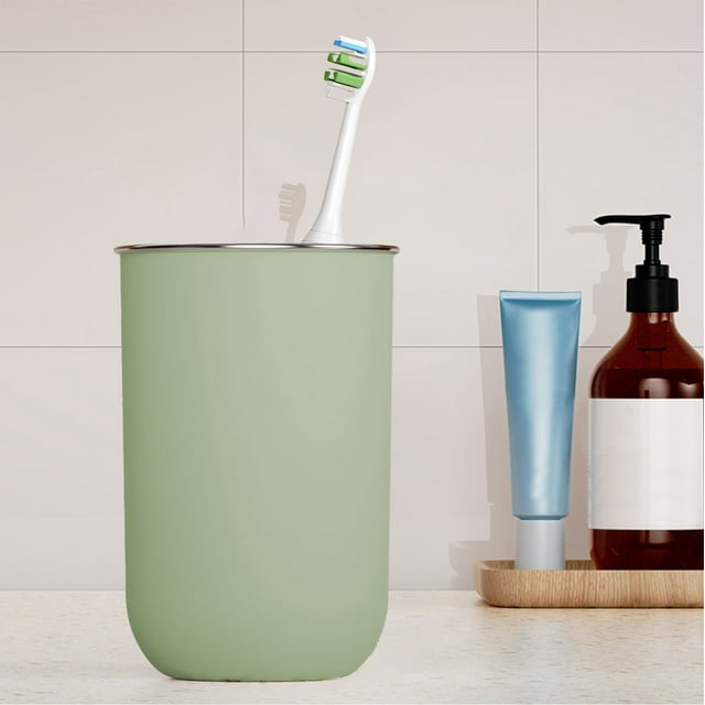 XYAIYT Magnetic Suction Stainless Steel Toothbrush Mouthwash Cup Dirt Proof Watertight Design Easy to Clean Large Capacity Convenient Bathroom Accessory Without Drilling Needed