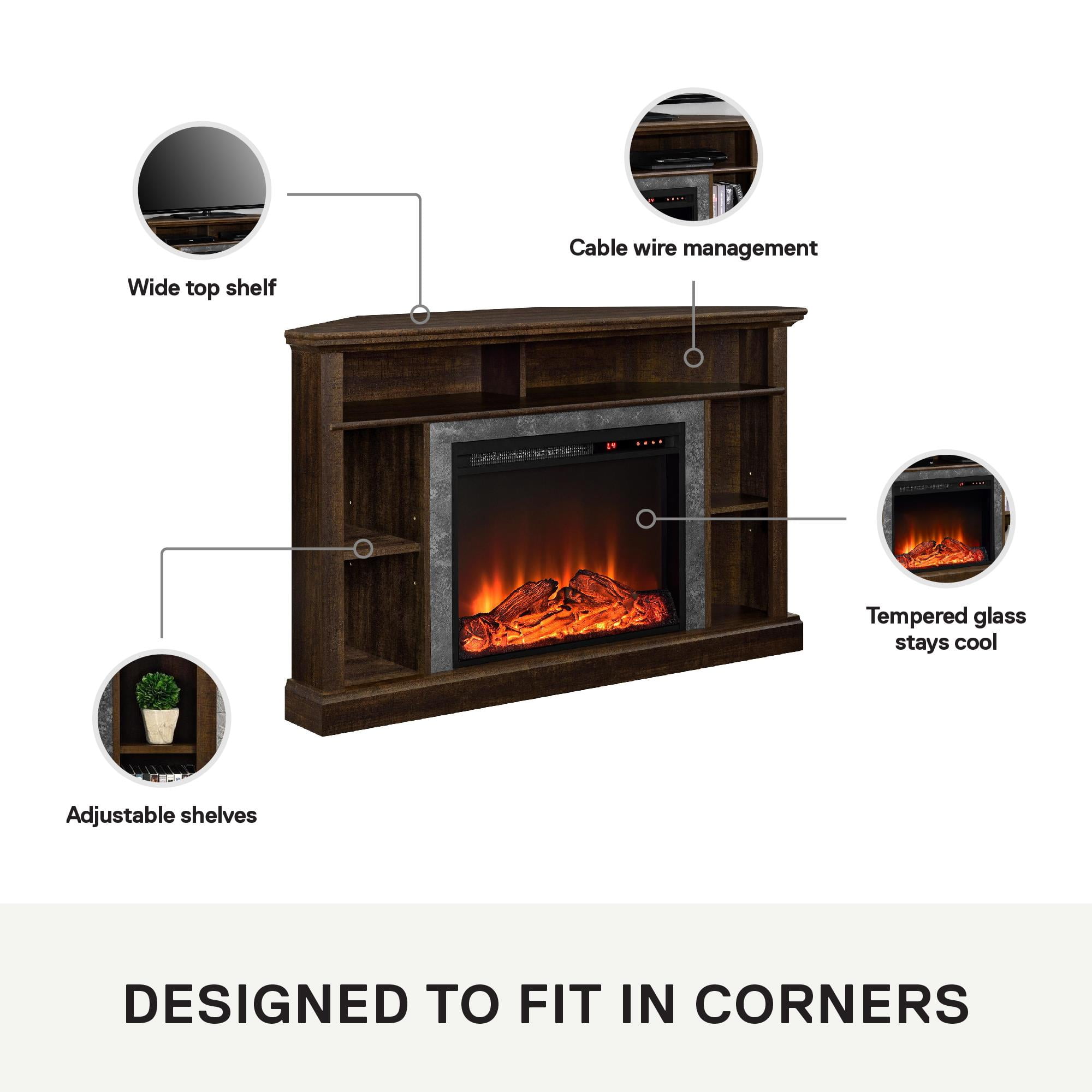 Ameriwood home overland electric corner fireplace discount
