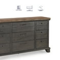 thumbnail image 4 of Steve Silver Bear Creek Acacia Wood 6-Drawers Bedroom Dresser, Brown, 4 of 8