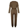 thumbnail image 5 of Clearance Sale Women Sweatsuits Sets 2024 Lounge Sets for Women Sweatsuit Set Plain Solid Color Two Piece Outfit Long Sleeve Jogger Pants Workout Athletic Tracksuits, 5 of 5