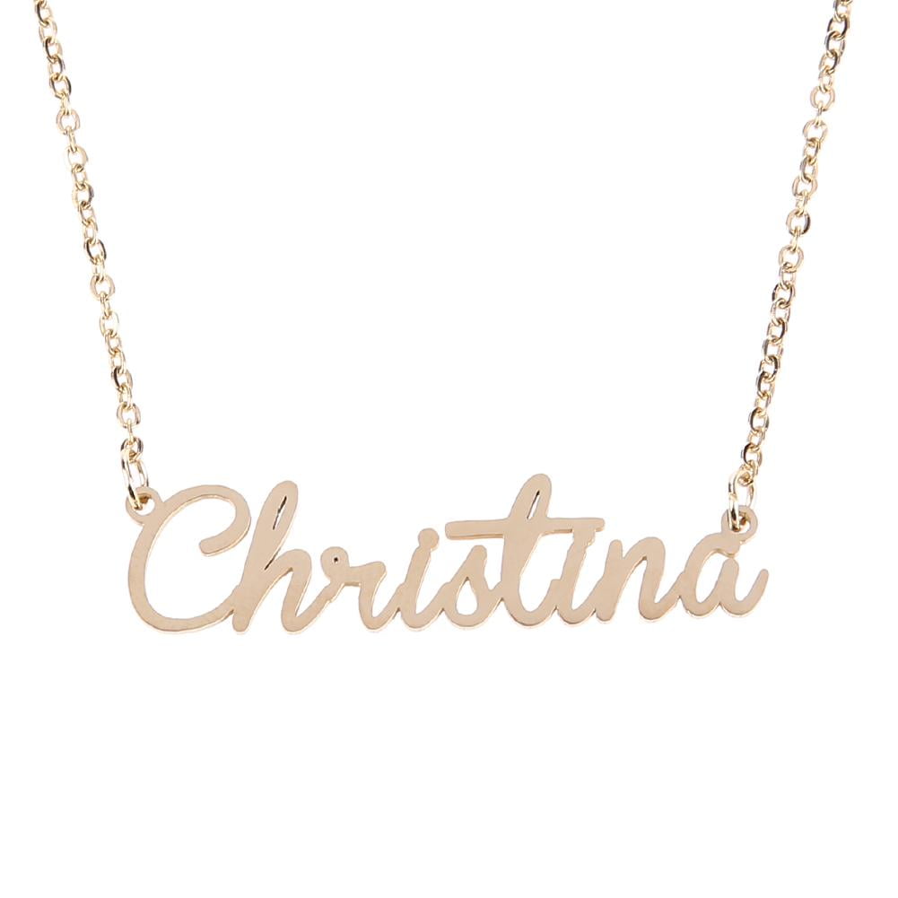 Mojoyce Unisex Name Christina Pendant 
