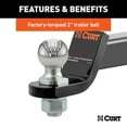 thumbnail image 4 of CURT 45534 Trailer Hitch Mount, 2-Inch Ball, Lock, Fits 2-In Receiver, 7,500 lbs, 2" Drop, Cap, 4 of 7