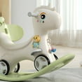 thumbnail image 5 of Rocking Horse Balance Bike Ride Toy for Toddlers, Baby Rocking Toy with High Backrest and Push Handle, Modern Unicorn Toy Car with Detachable Footrest for Baby Girl and Boy, 5 of 7
