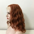 thumbnail image 2 of Nevermindyrhead Auburn Dark Red Wig, Short Curly Free Part Lace Front Wigs for Women, Daily, Party, 2 of 9
