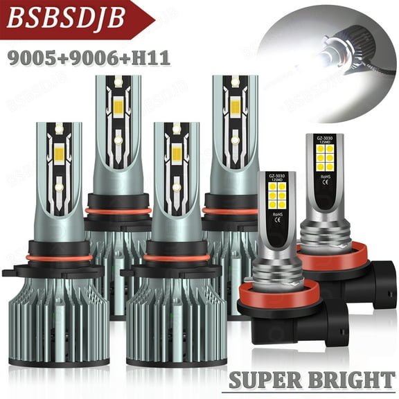 For Chevy Colorado 2004-2008 White LED Headlight High Low Beam Fog Light Bulbs