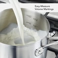 thumbnail image 4 of KitchenAid - Casserole en Acier Inoxydable Brossé avec Repères de Mesure et Couvercle, Compatible avec Cuisinière à Induction (1,9 L/2 Qt), 4 of 8
