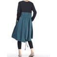 thumbnail image 4 of Lavnis Women's Long Sleeve Dress Smocked Empire Waist A-Line Casual Flowy Tunic Shirt Dresses With Pockets Blue L, 4 of 5