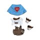 thumbnail image 4 of Ropa de peluche perfke Para muñecas 15 a 17 cm traje de perro sombrero azul, 4 of 9