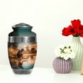 thumbnail image 4 of MUKTIVE Fishing Funeral Large Urns for Adult Male Female Ashes - Fisherman Burial Urn for Human Ashes for Female - Cremation Remains Containers - Sympathy Gifts for Loss (10 Inch), 4 of 7