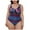 Blue-10, variant on Lopeceal Women Plus Size One Piece Swimsuits Tummy Control Bathing Suits V Neck Ruched Swimwear