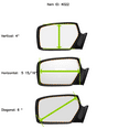 thumbnail image 2 of Fits 00-03 BMW Z8 Left Driver Side Mirror Glass Lens W/o Backing Plate., 2 of 4